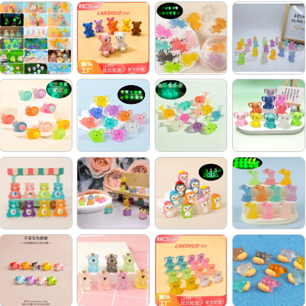【Vivi】Animal Series Carvings 10 colours card Lucky bags  (arrive about 7-12 days)
