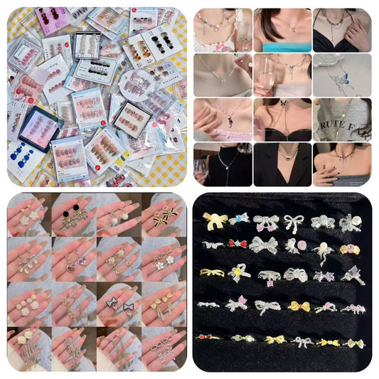 【Vivi】Necklace   ·  Nails   ·  Earring  ·  Ring   Lucky  bags    (arrive about 7-12 days)