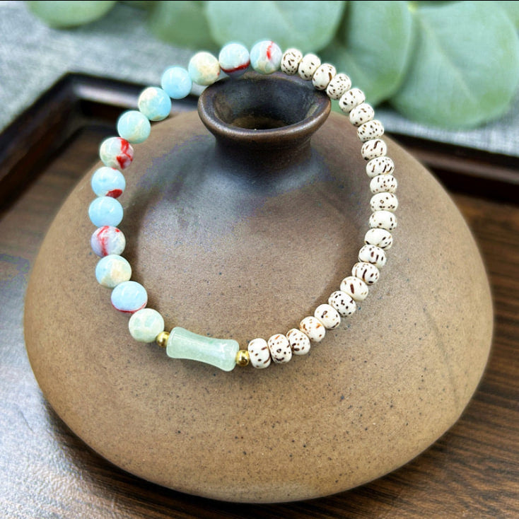 【 Vivi 】Natural poojina bracelet Bodhi bracelet    (arrive about 7-12 days)