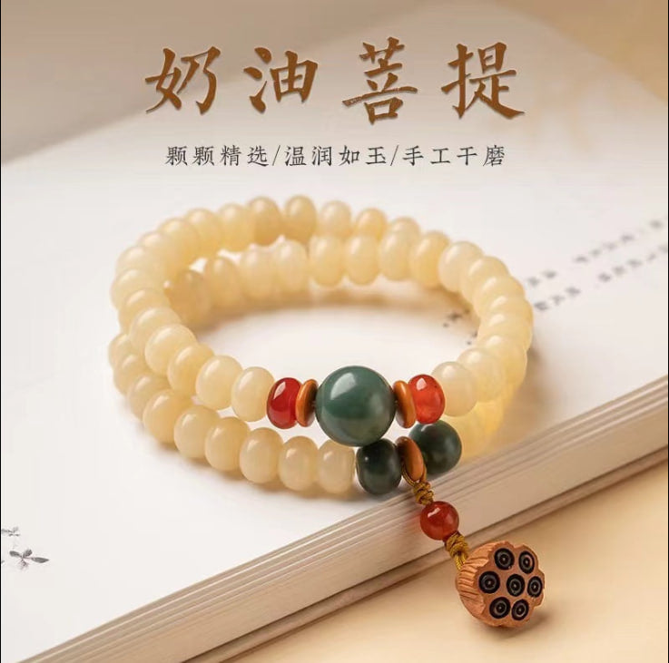 【 Vivi 】Natural poojina bracelet Bodhi bracelet    (arrive about 7-12 days)