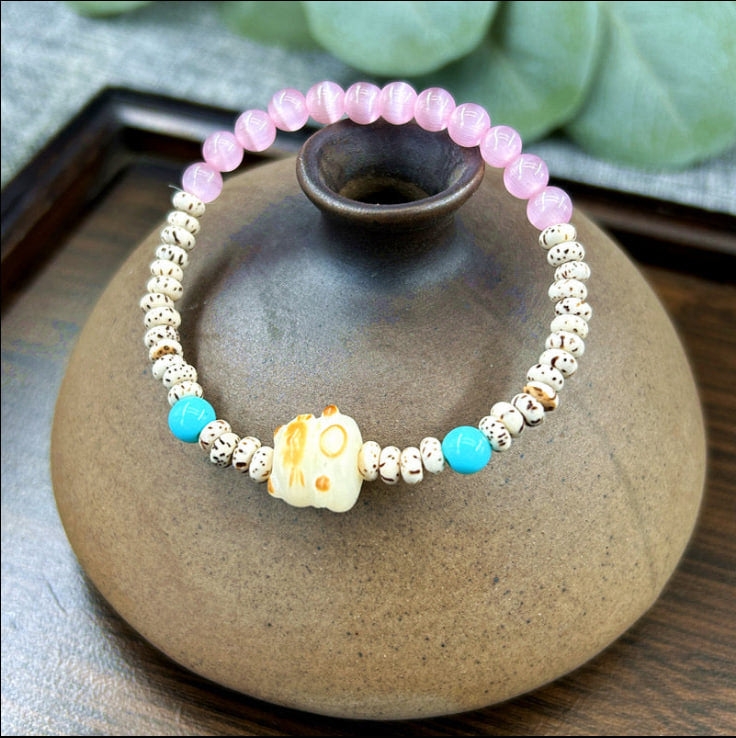 【 Vivi 】Natural poojina bracelet Bodhi bracelet    (arrive about 7-12 days)